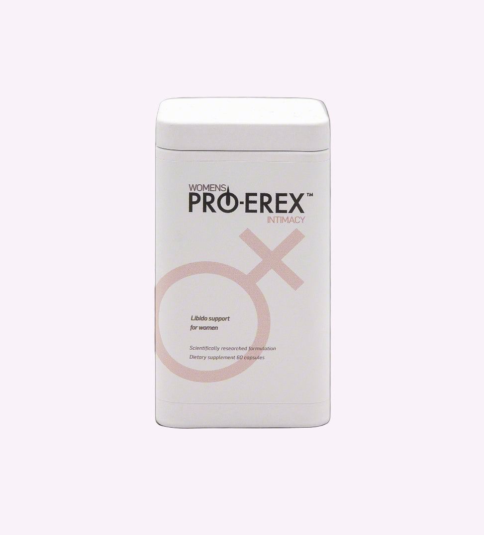 White container labeled 'Women's Pro-Erex' on a light gray background